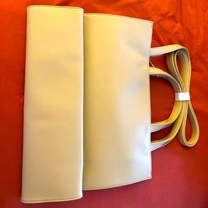 Cream color Telfar medium shopping bag